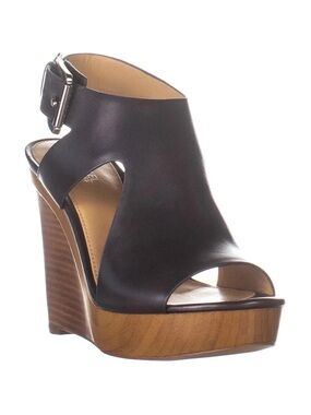 Michael Kors Josephine Platform Wedge Sandals Charcoal (10)